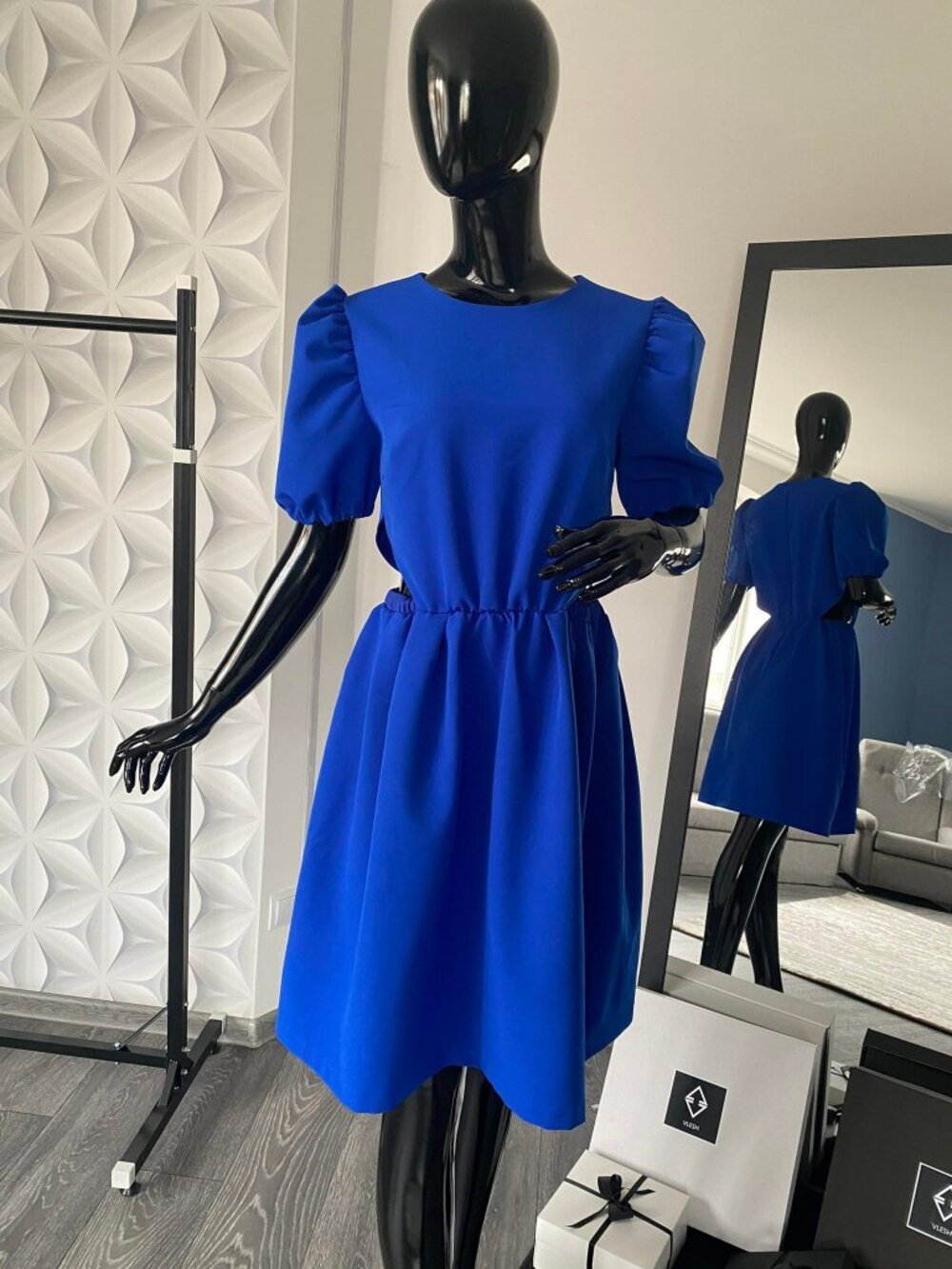 Elegant Classy Blue Dress, Made in Europe, Size- M/P